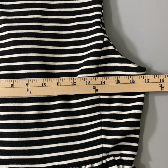 J.Crew Woman’s Black And White Striped Daybreak Sleeveless Ponte Dress Size M - Picture 7 of 10